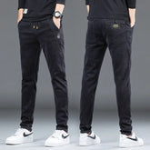 Light blue denim stretch casual men&