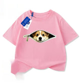 Apricot-colored sweatshirt featuring a cartoon fun print for men and women by Dropshipman, casual and stylish apparel.