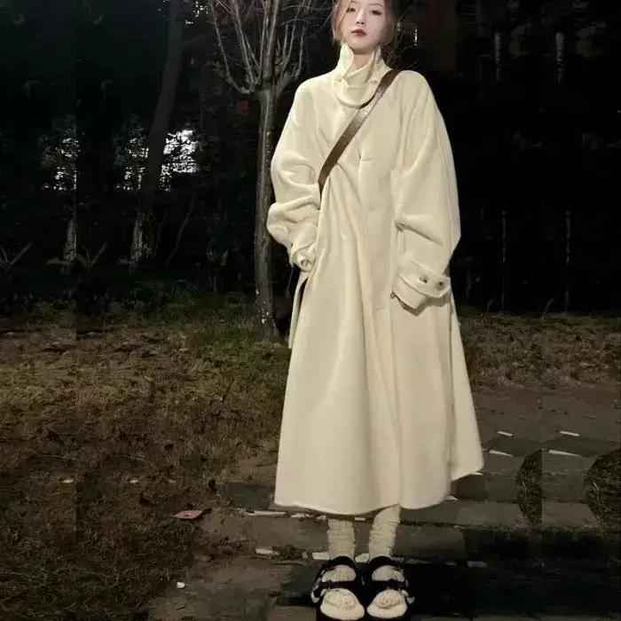 Womens Mid-length Wool Coat New Autumnwinter Style