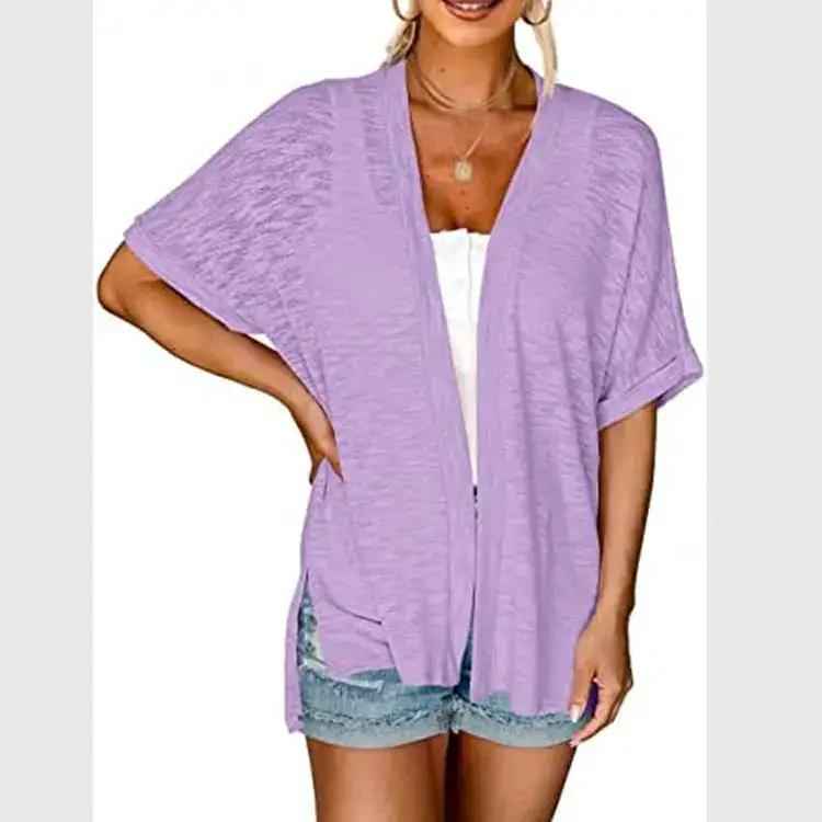 New Womens Casual Solid-color Tunic Blouse