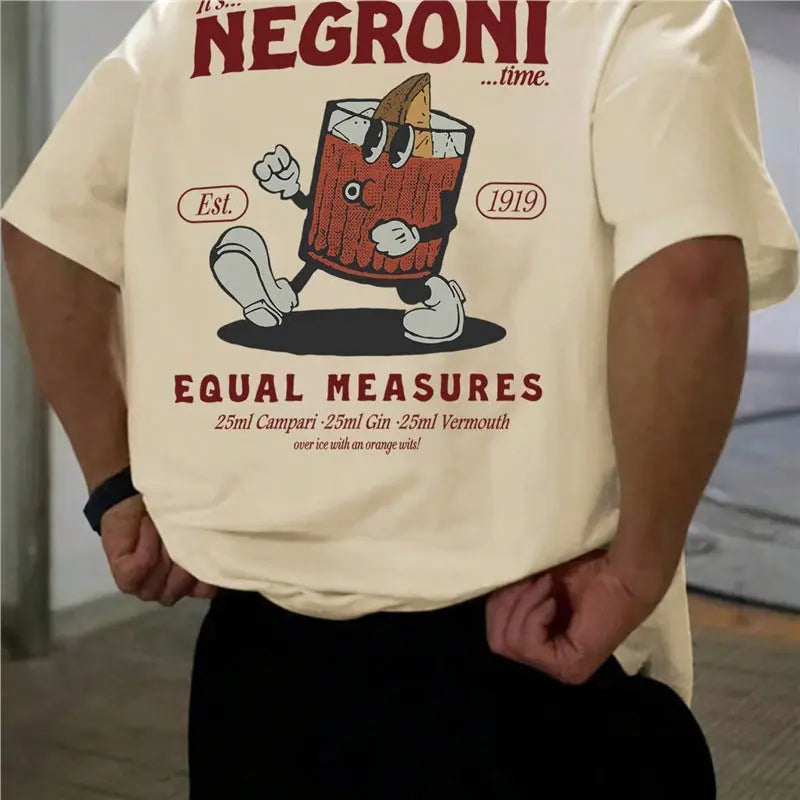 European-size cotton T-shirt for men by Dropshipman in apricot color, showing a close-up of the fabric and fit.