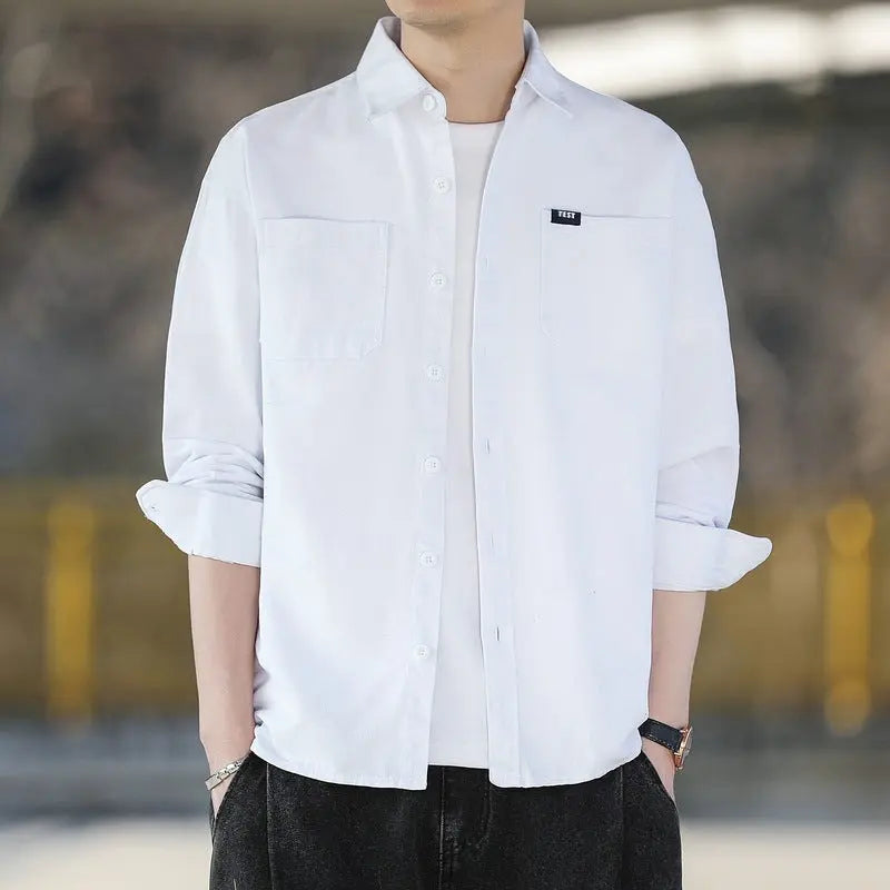 Army gray casual retro minimalist men&