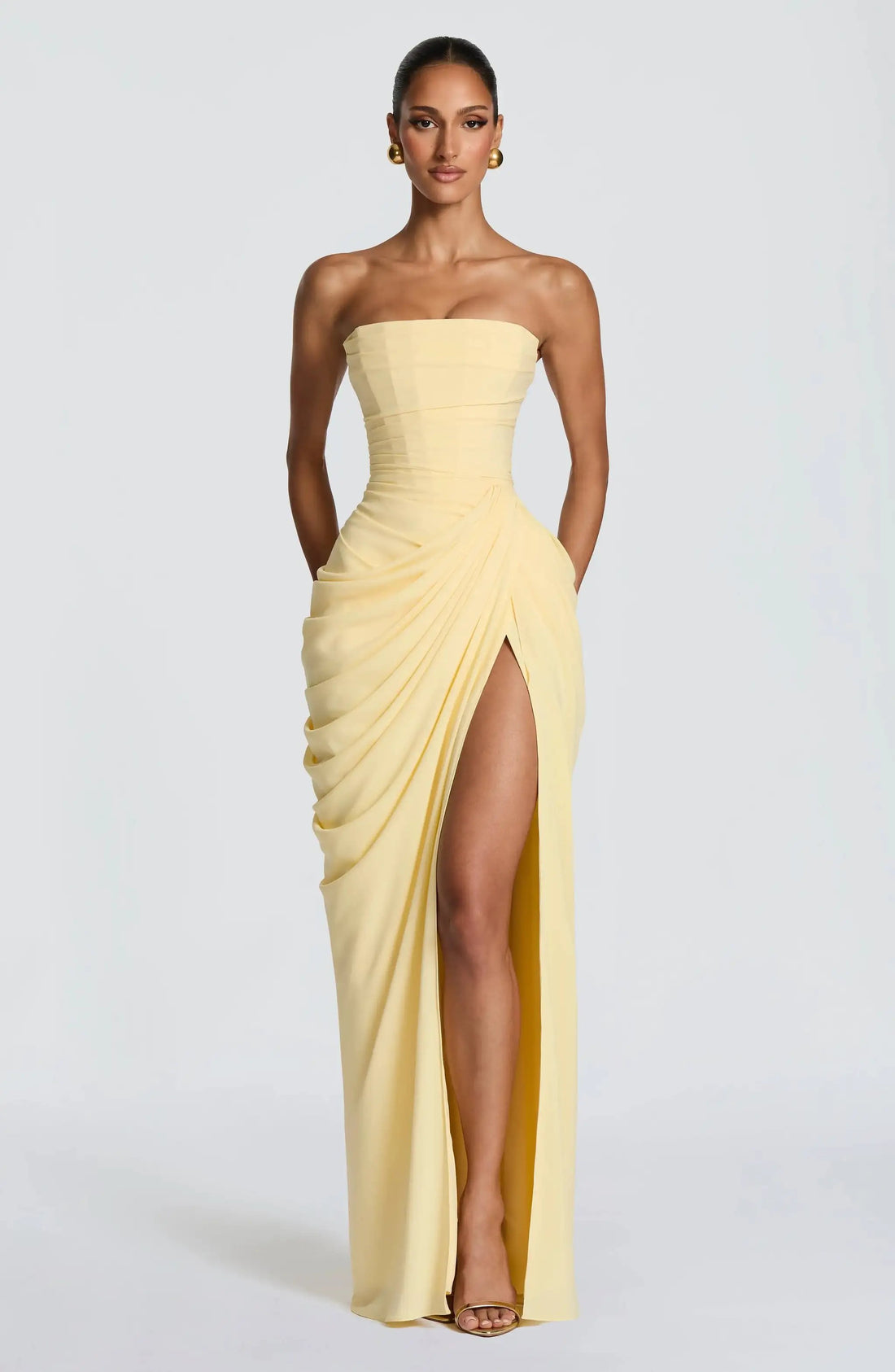 Cyra Maxi Dress - Lemon by Dropshipman