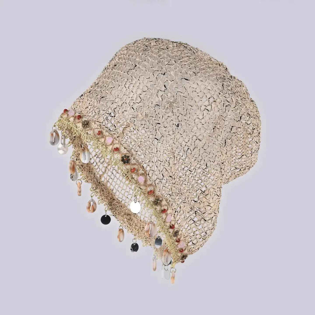 Hollowed-toe Womens Springsummer Breathable Mesh Handmade Beanie