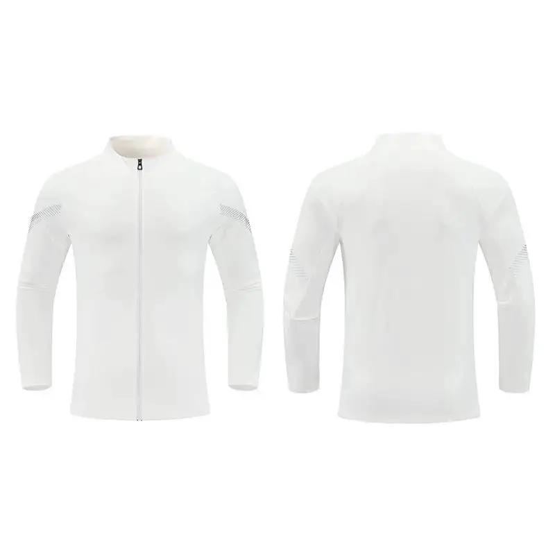 Beige men's fitness running windbreaker jacket with stand-neck design by Dropshipman, suitable for training and outdoor exercise.