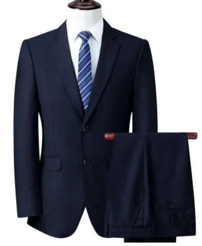 Black men's business suit coat by Dropshipman, formal wear with a tailored fit, suitable for professional or formal occasions.