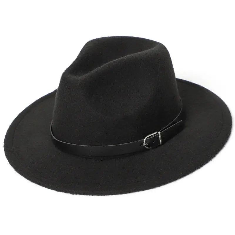 Black European and American retro jazz hat in British style, stylish and vintage-inspired accessory by Dropshipman.