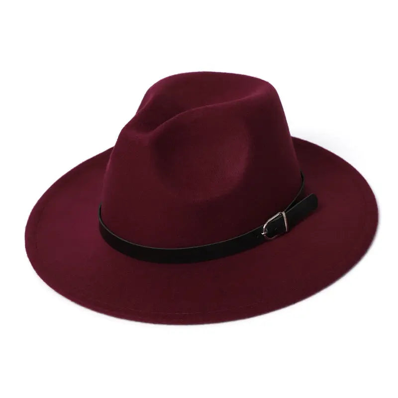 Black European and American retro jazz hat in British style with a classic brim, designed by Dropshipman.