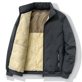 Black graphene-design cotton coat, men&