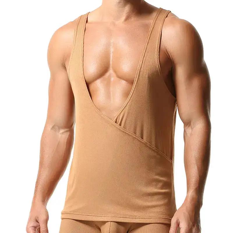 Black men's fitness suit sports base vest by Dropshipman, designed for active workouts and athletic performance.