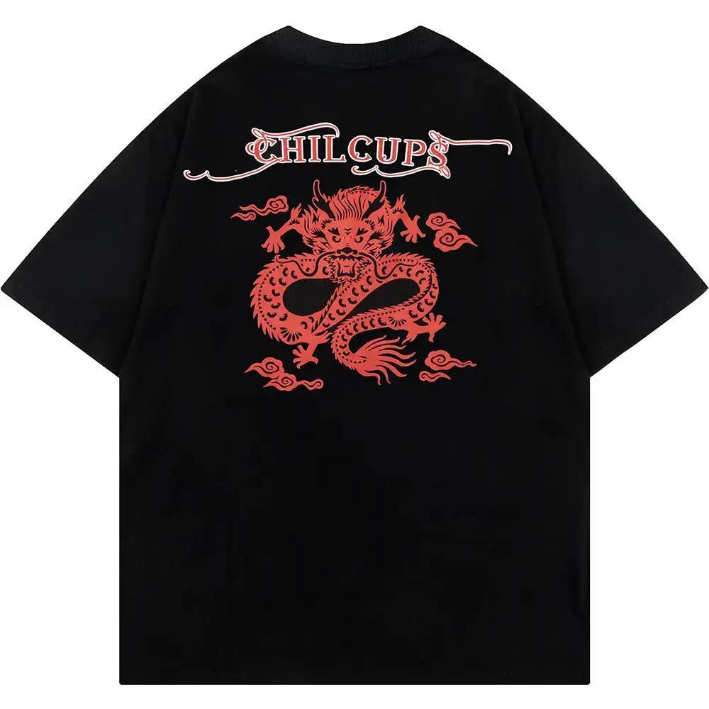 Zodiac Dragon Printed Short Sleeve Men Clothing by Dropshipman