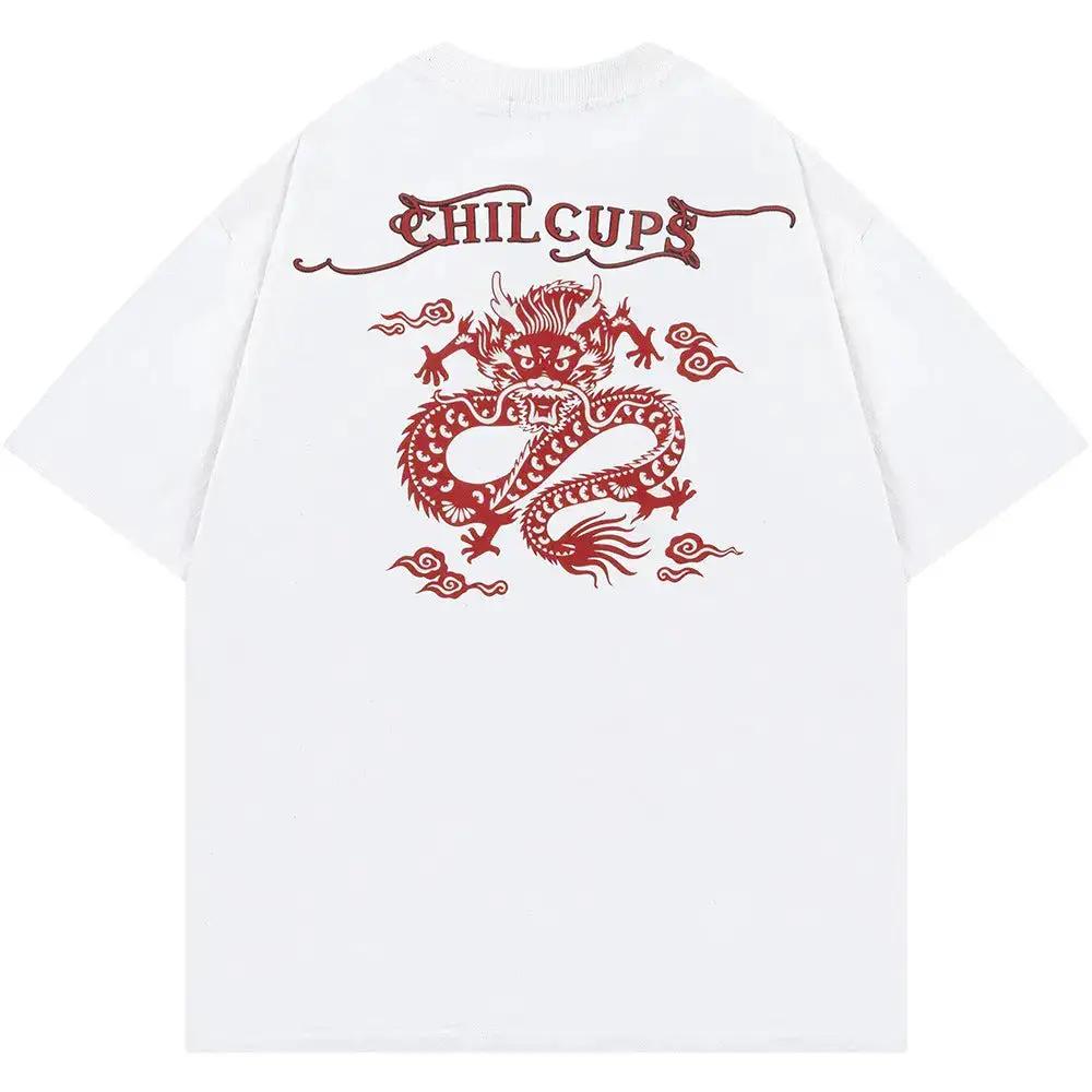 Zodiac Dragon Printed Short Sleeve Men Clothing by Dropshipman