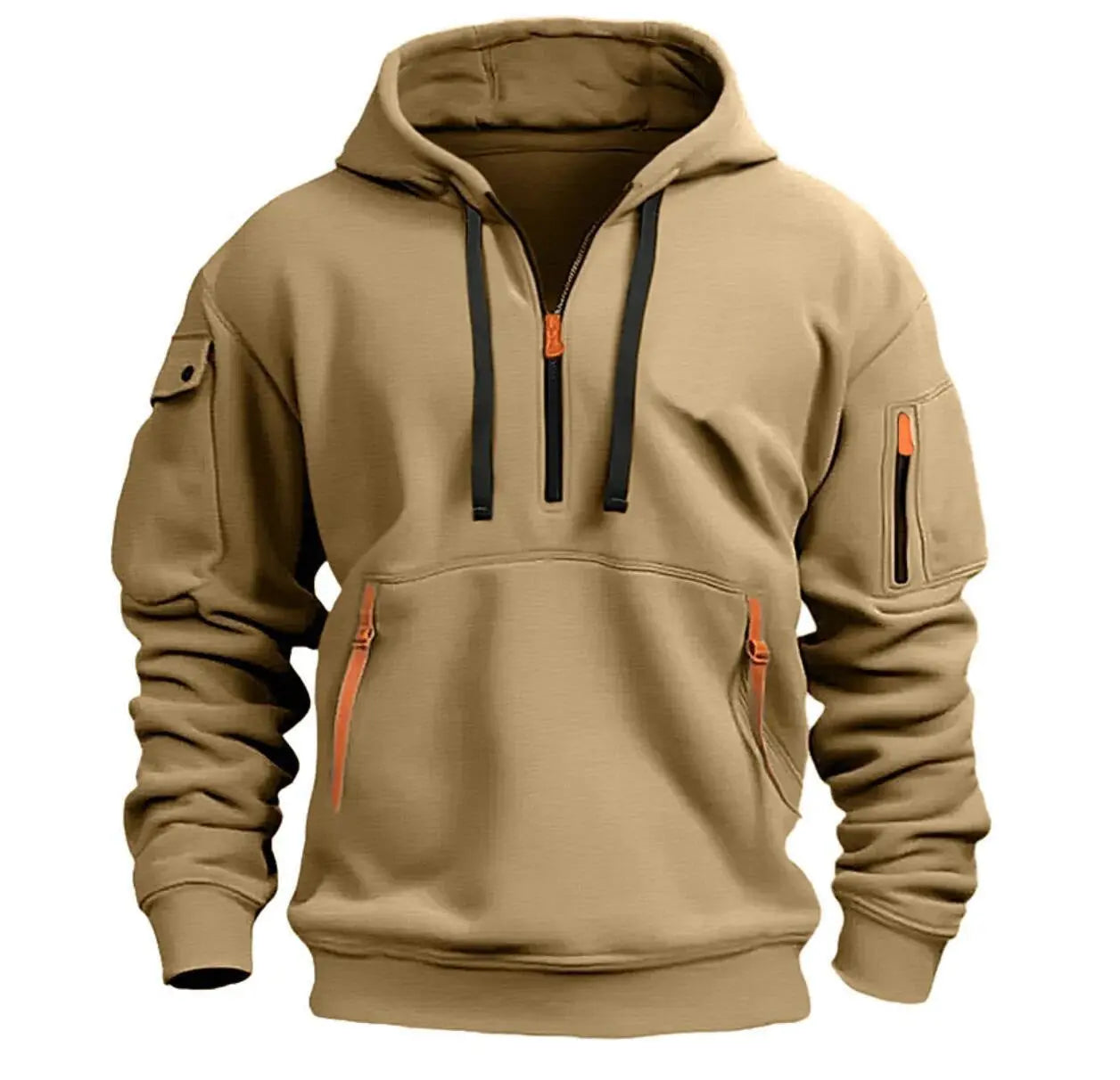 Black dropped shoulder hooded sweatshirt for men and women, plus size loose pullover with a casual, fashionable fit by Dropshipman.