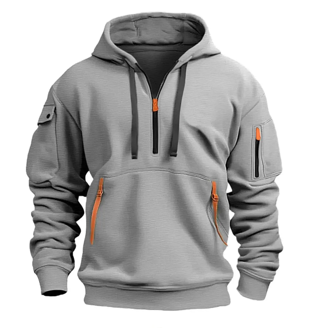 Black dropped shoulder hooded sweatshirt for men and women, plus size loose pullover fashion sweatshirt by Dropshipman.