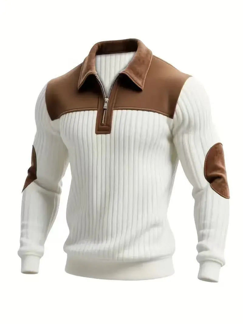 Black Dropshipman casual commute sports zip-up sweatshirt for autumn and winter, featuring a comfortable fit and sporty style.