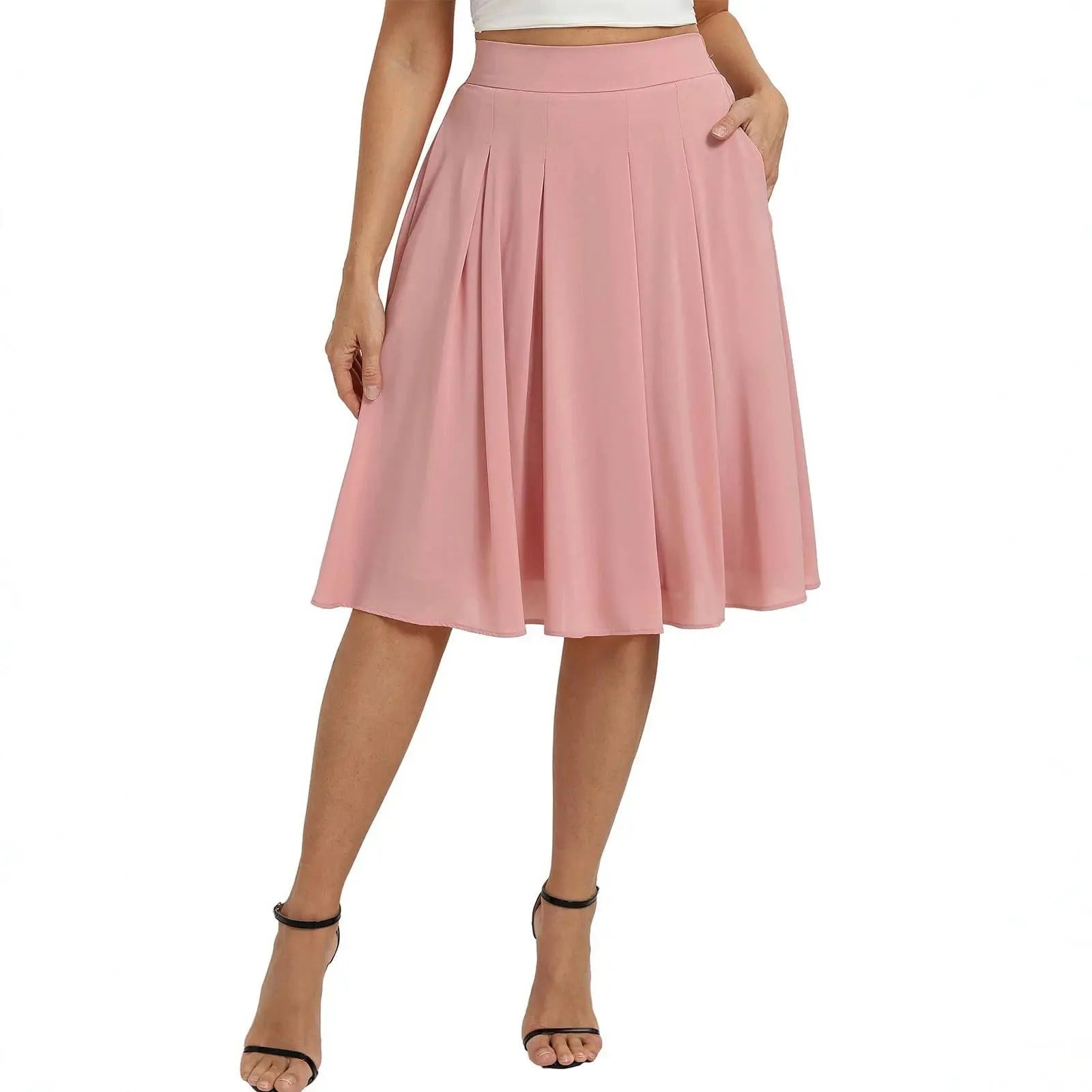 Black commuter slimming skirt for women with pockets, stylish and comfortable from Dropshipman.
