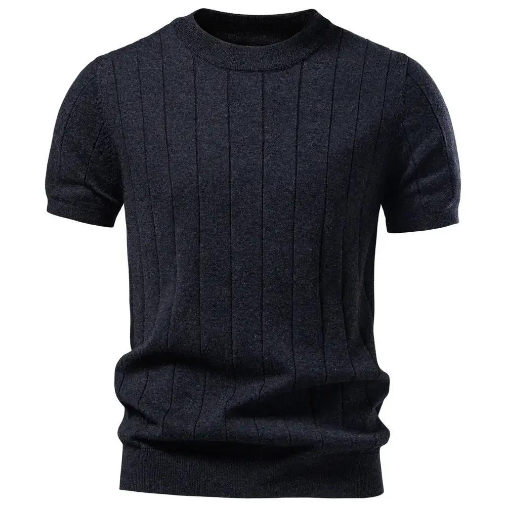 Crew-neck Business Mens Short-sleeve Sweater by Dropshipman