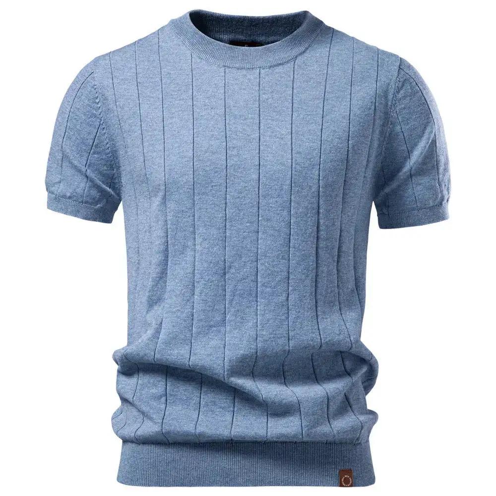 Crew-neck Business Mens Short-sleeve Sweater by Dropshipman