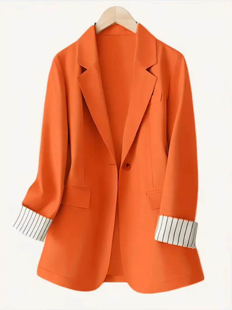 Black European and American commuter casual solid-color blazer by Dropshipman, tailored for a modern, versatile look.
