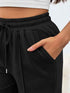 High-waisted Wide-leg Loose-fit Casual Womens Athletic Trousers