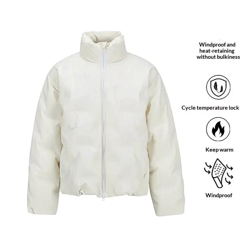 Mens American-style Short White Duck Down Jacket by Dropshipman