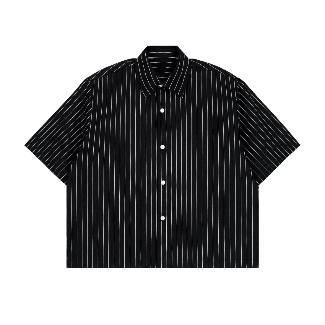 Striped Short-sleeve Mens Shirt Summer Casual And Lightweight by Dropshipman