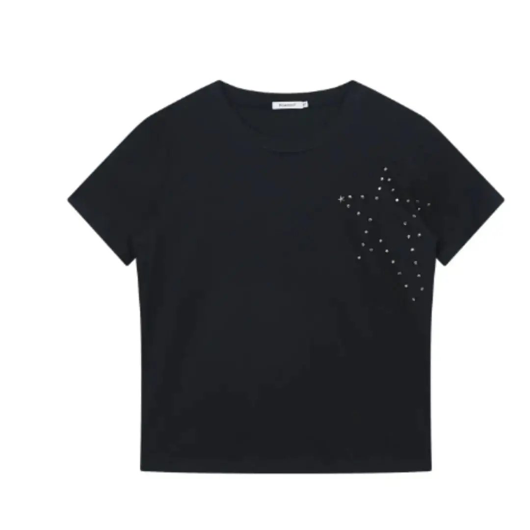 Pentagram Heavy Industry Rivet Hot Drilled Retro Shoulder Round Neck by Dropshipman