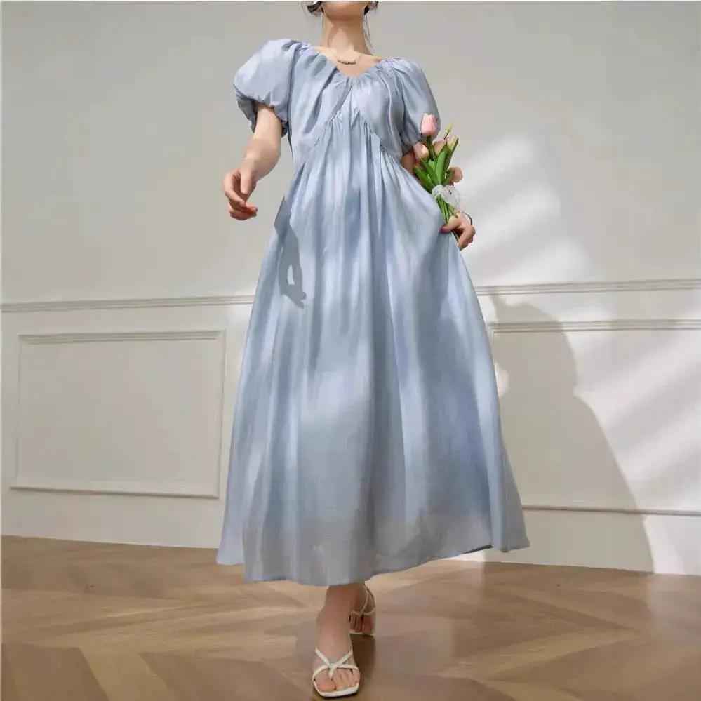 Ruffle-sleeve Resort-style Dress For Women