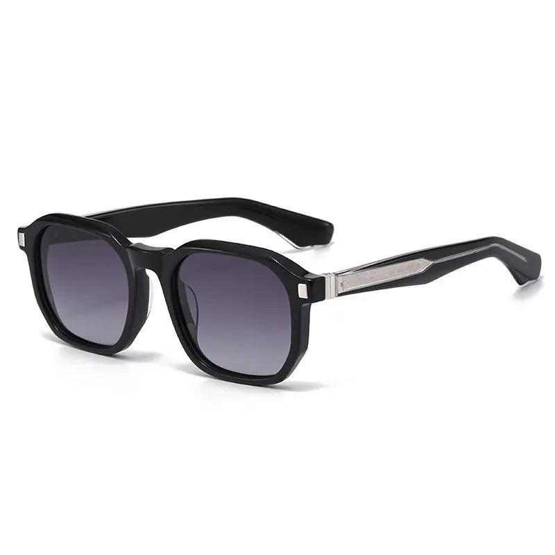 Simple fashion outdoor sunscreen sunglasses by Dropshipman with black frames and tinted lenses, ideal for sun protection and style.