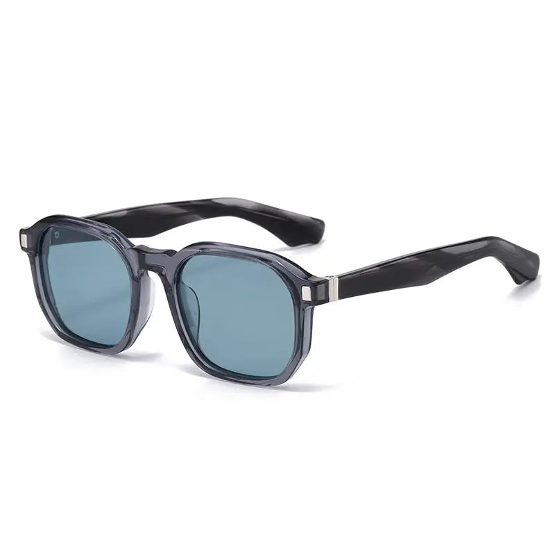 Simple fashion outdoor sunscreen sunglasses by Dropshipman with black frames and polarized lenses for sun protection.