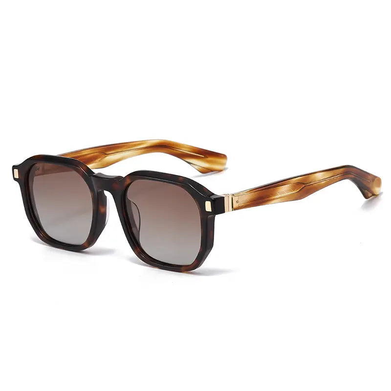 Simple fashion outdoor sunscreen sunglasses by Dropshipman with black frames and polarized lenses for sun protection.