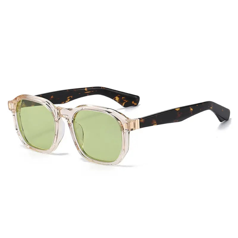 Simple fashion outdoor sunscreen sunglasses by Dropshipman with black frames and tinted lenses for UV protection.
