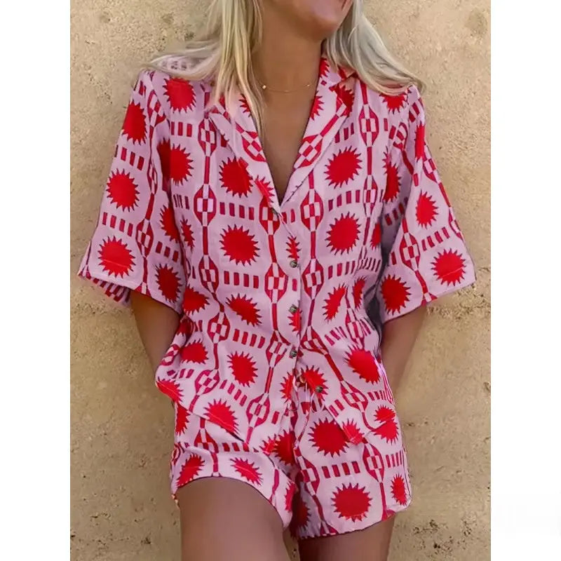 European and American casual 3D-printed clothing set by Dropshipman featuring stylish, comfortable designs and vibrant patterns.