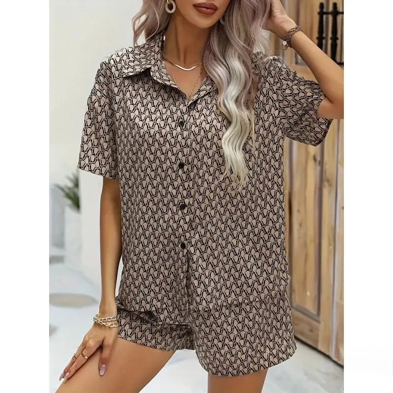 European and American casual 3D-printed clothing set by Dropshipman, featuring stylish, modern designs in vibrant colors.