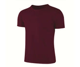 Dark blue Birds-eye quick-drying crew-neck short-sleeve T-shirt by Dropshipman, showing a close-up of the breathable fabric and fit.