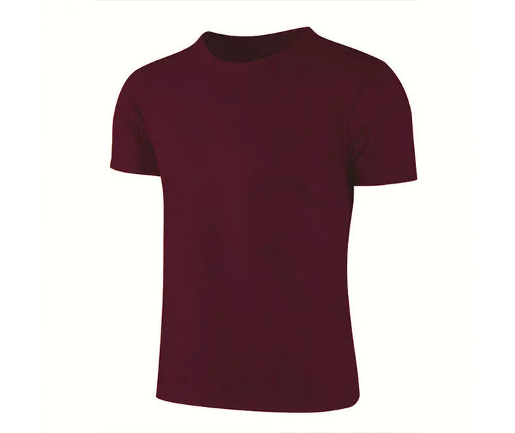 Dark blue Birds-eye quick-drying crew-neck short-sleeve T-shirt by Dropshipman, showing a close-up of the breathable fabric and fit.