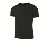 Dark blue Birds-eye quick-drying crew-neck short-sleeve T-shirt by Dropshipman, showing the breathable textured fabric and fit.