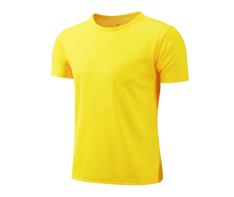 Dark blue Birds-eye quick-drying crew-neck short-sleeve T-shirt by Dropshipman, showcasing lightweight breathable fabric.