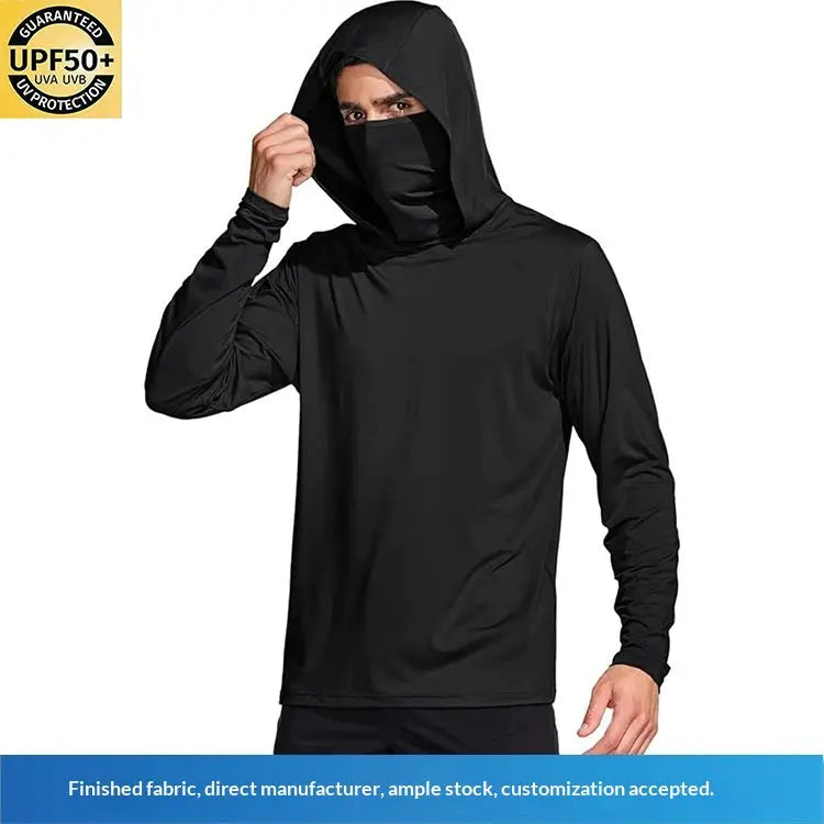Dark gray camouflage outdoor climbing ice silk sun-protection clothing by Dropshipman for cross-border sports and outdoor activities.