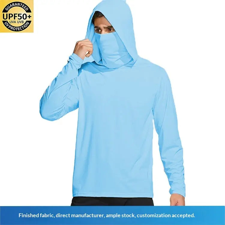 Dark gray camouflage outdoor climbing ice silk sun-protection clothing by Dropshipman for cross-border sports activities
