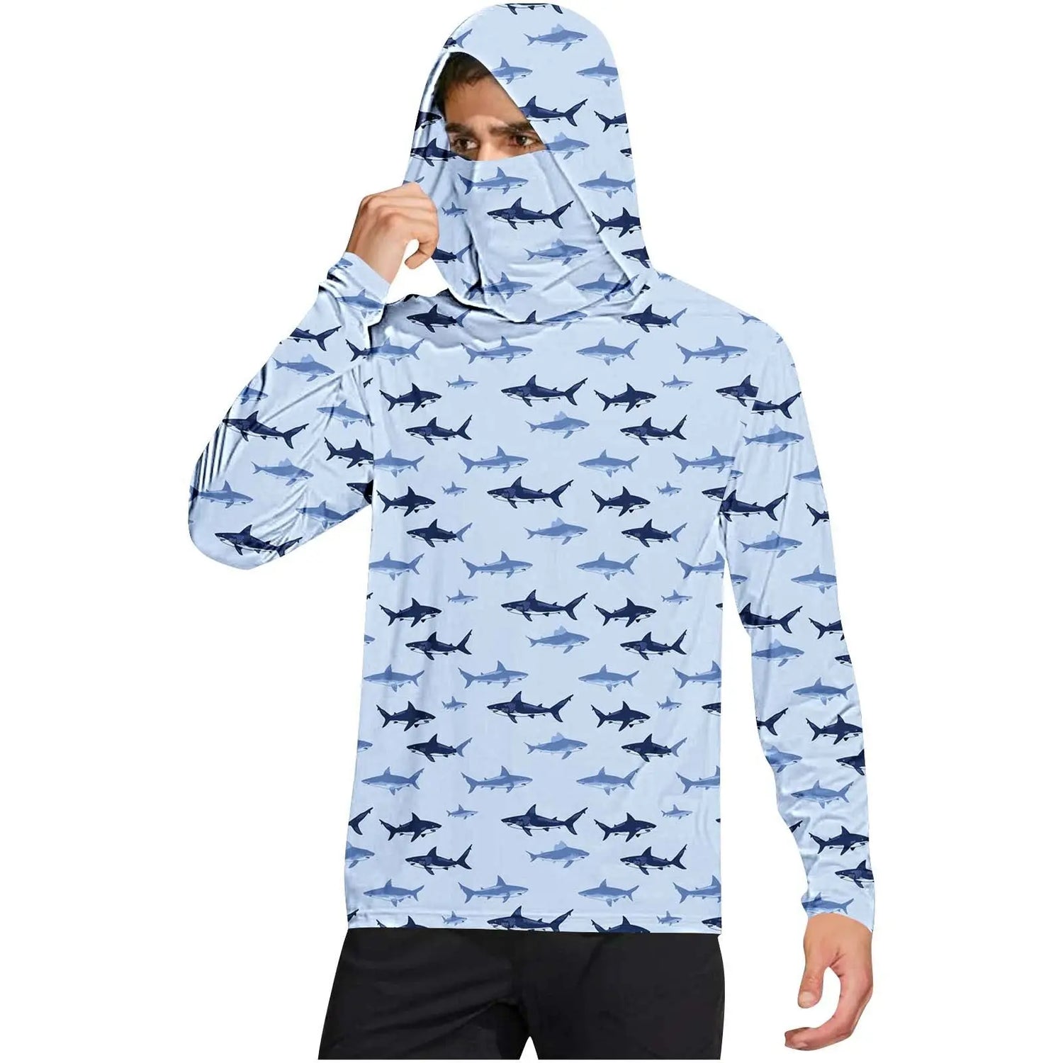 Dark gray camouflage outdoor climbing ice silk sun-protection clothing by Dropshipman, designed for cross-border sports and outdoor activities.
