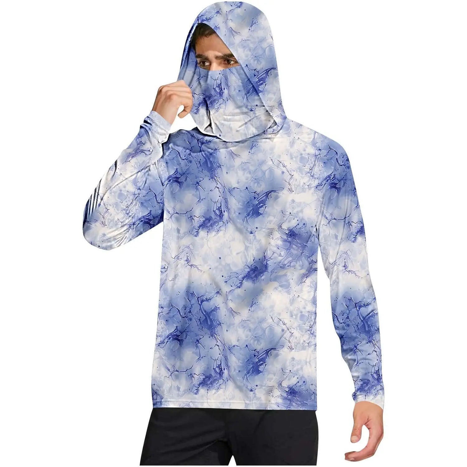 Dark gray camouflage outdoor climbing clothing by Dropshipman with ice-silk sun protection for cross-border sports activities.