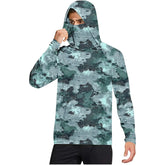 Dark gray camouflage outdoor climbing ice-silk sun-protection clothing by Dropshipman, designed for cross-border sports activities.