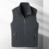 Dark gray Japanese fishing couple vest by Dropshipman, polar fleece jacket designed for warmth and outdoor fishing activities.
