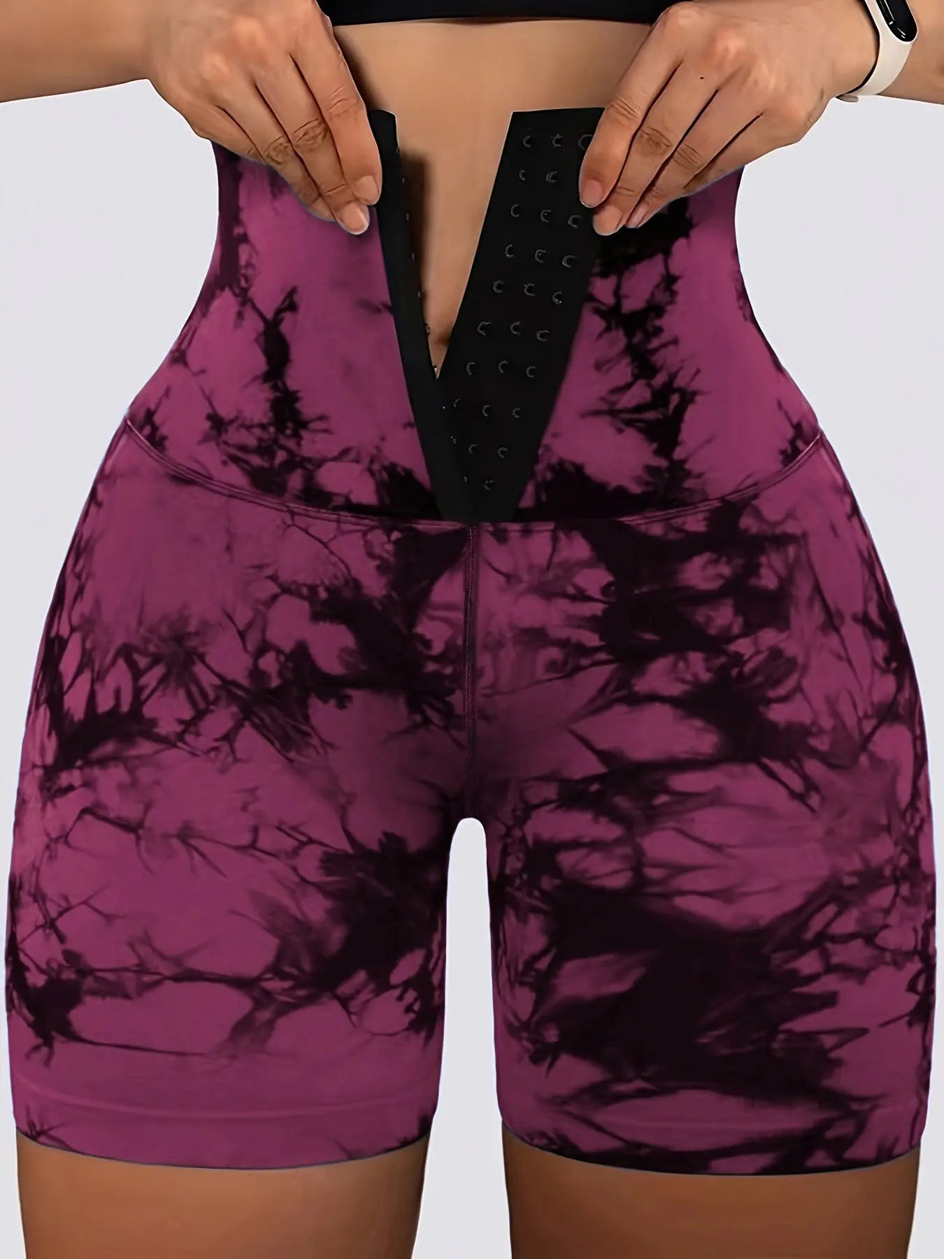 Dark green ink-dyed printed women's shorts by Dropshipman, showing the stylish design and comfortable fit.