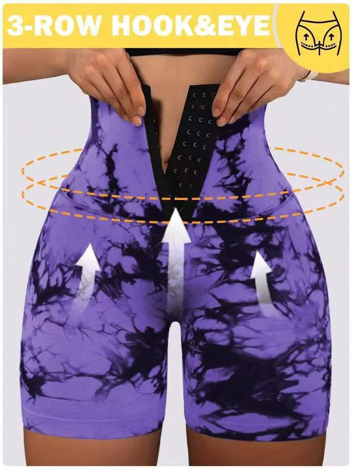 Dark green ink-dyed printed women's shorts by Dropshipman featuring a comfortable fit and stylish design.