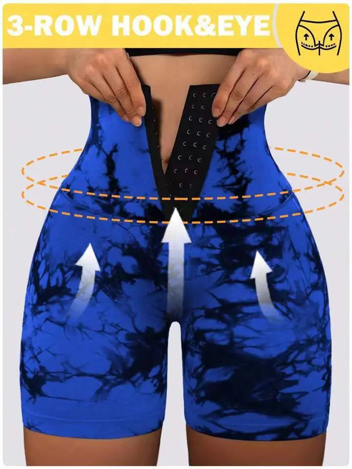 Dark green ink-dyed printed women's shorts by Dropshipman, showcasing a stylish and comfortable casual design.