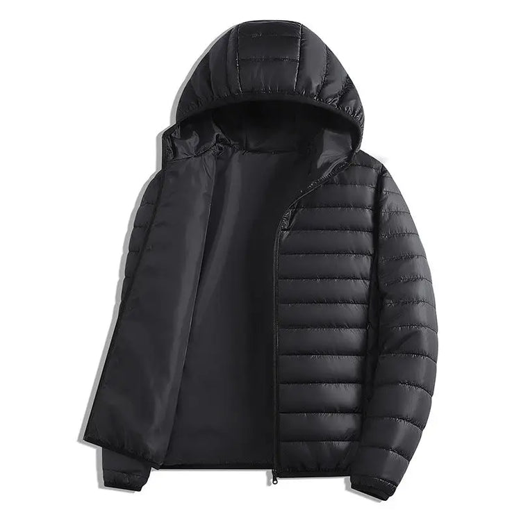 Gray loose-fit hooded top by Dropshipman, windproof and warm, perfect for autumn and winter casual sporty wear.