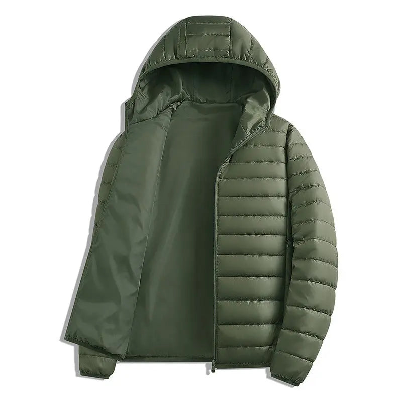 Gray hooded windproof sporty casual ribbed top by Dropshipman, loose fit, suitable for autumn and winter wear.