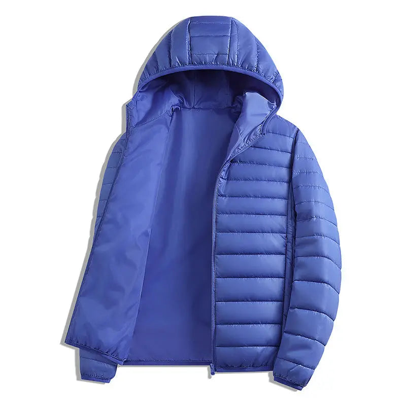 Dropshipman gray loose-fit hooded windproof sporty ribbed top for autumn and winter casual wear.